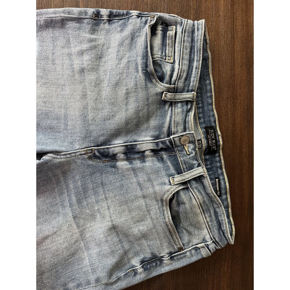 Judy Blue Boyfriend Jeans Womens 11/30 Light Blue Mid Rise Relaxed Stretch Denim - Picture 4 of 8